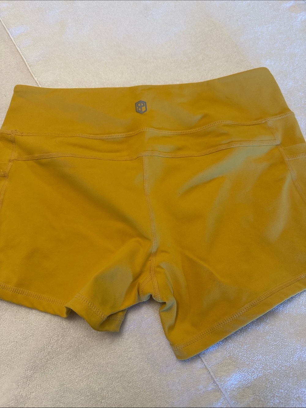 Born Primitive High-Waist Athletic Shorts in Mustard - Picture 2 of 5